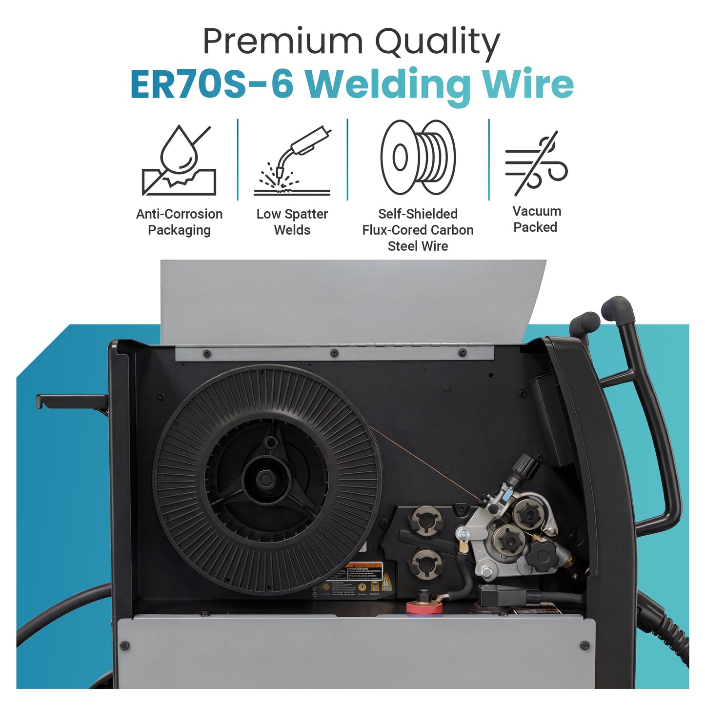 ER70S-6 Solid MIG Welding Wire – 0.035 in (0.9 mm), 33 lb Spool | Mild Steel