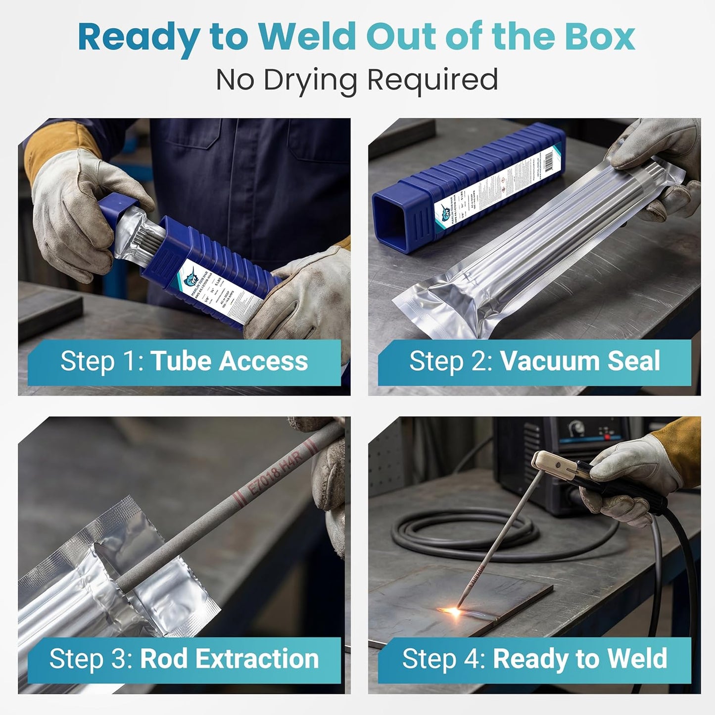 E7018 H4R Low-Hydrogen Welding Rods – Strong, Crack-Resistant Welds | 25 lb