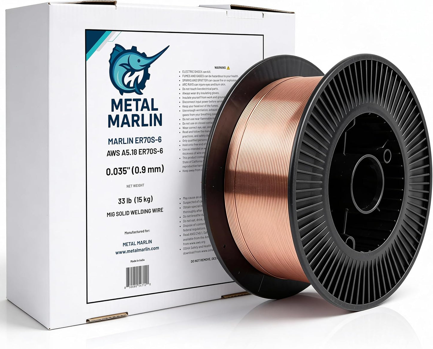 ER70S-6 Solid MIG Welding Wire – 0.035 in (0.9 mm), 33 lb Spool | Mild Steel