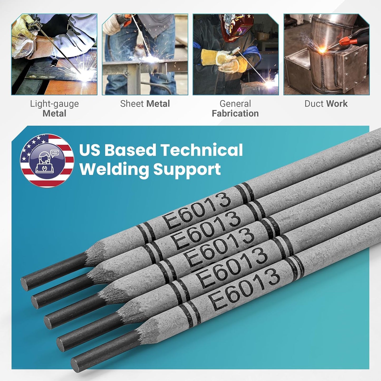 E6013 Carbon Steel SMAW Electrodes – Easy-Running Welds | 5 lb Pack