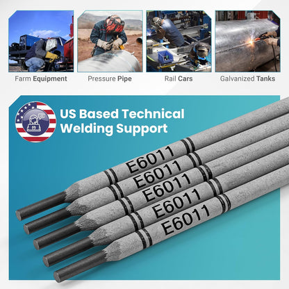E6011 Welding Rods – Deep Penetration, Smooth Arc | 25 lb
