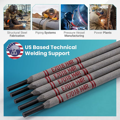 E7018 H4R Low-Hydrogen Welding Rods – Strong, Crack-Resistant Welds | 25 lb